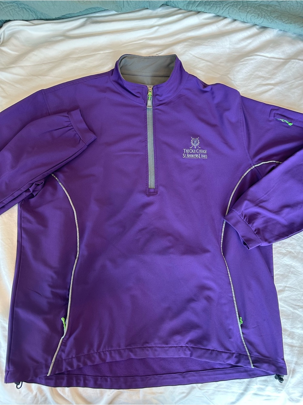 The Old Course St Andrews Links Purple Quarter-Zip Pullover